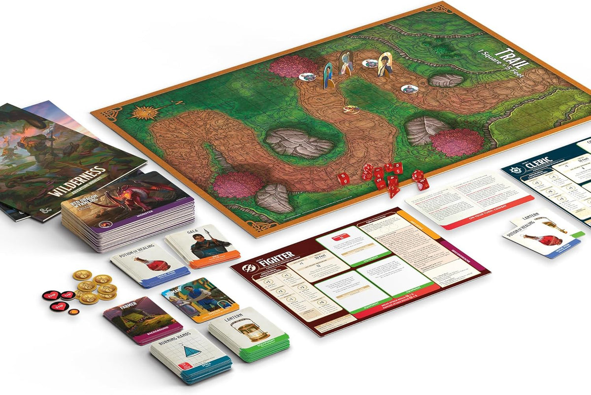 Dungeons & Dragons Starter Set Heroes of the Borderlands RPG by Wizards of the Coast, featuring game box with character miniatures and rulebook.