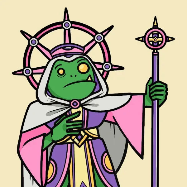 Image of Dice Goblin's Apostle Dice sticker. Available at indie online board games and card games retailer Kaioss Games