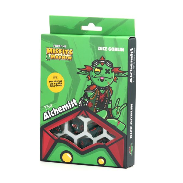 Image of Dice Goblin: The Alchemist (RPG Set) box. Available at indie online board games and card games retailer Kaioss Games