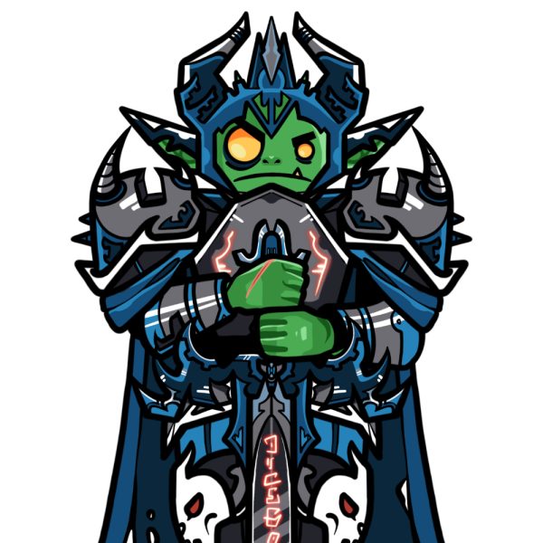 Image of Dice Goblin: The Deathknight (RPG Set) sticker. Available at indie online board games and card games retailer Kaioss Games