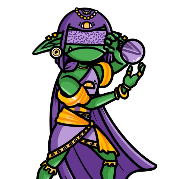 Image of Dice Goblin: The Seer (RPG Set) sticker. Available at indie online board games and card games retailer Kaioss Games