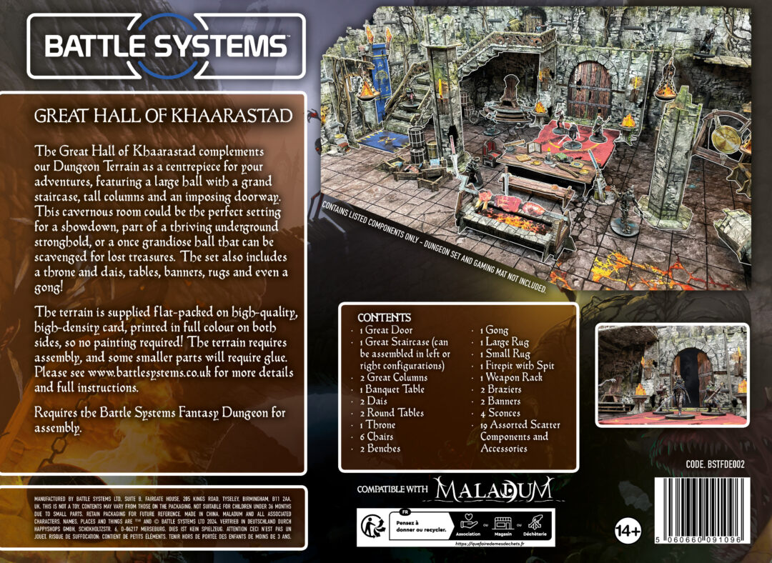 Battle Systems Dungeon Terrain: Great Hall of Khaarastad