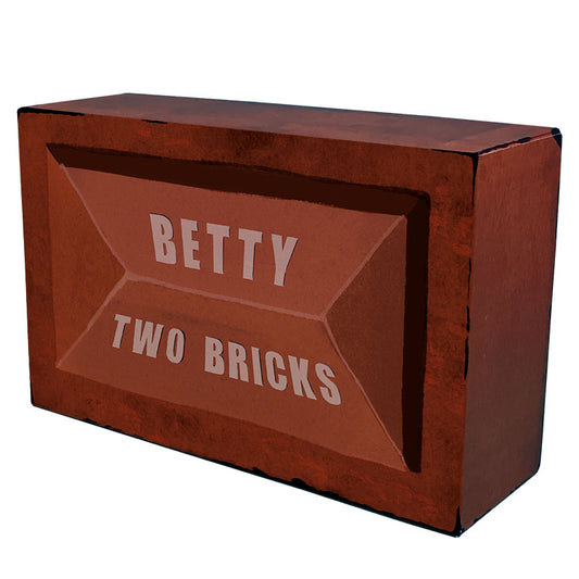 Betty Two Bricks party family card game box