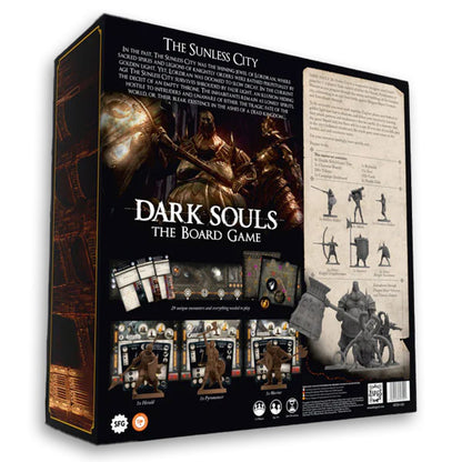 mage of Dark Souls: The Board Game - The Sunless City Core Set box back. Game available at indie online boardgames and card games retailer Kaioss Games