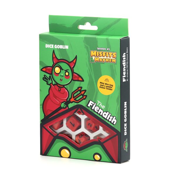 Image of Dice Goblin: The Fiendish (RPG Set) box. Available at indie online board games and card games retailer Kaioss Games