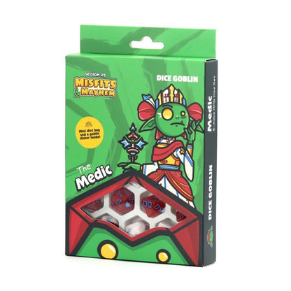 Image of Dice Goblin: The Medic (RPG set) box. Available at indie online board games and card games retailer Kaioss Games