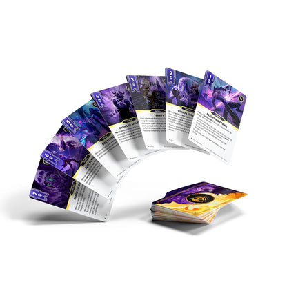 Daggerheart Hope & Fear RPG card game by Darrington Press, featuring colorful illustrated cards on a tabletop.