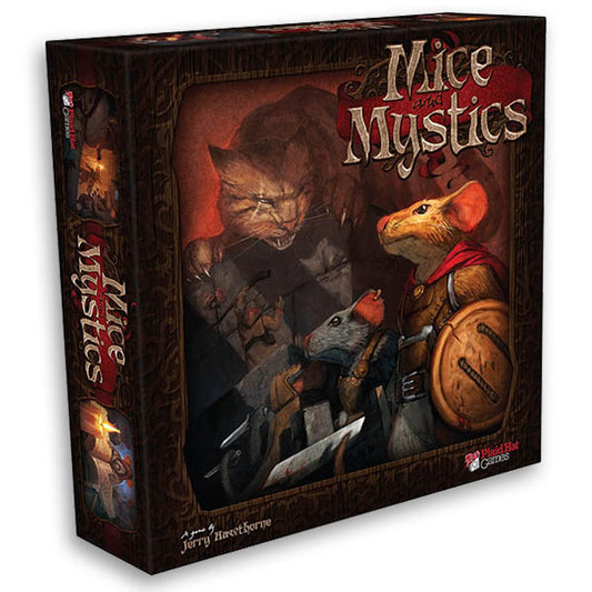 Image of Mice and Mystics box front. This game by Plaid Hat Games is available at indie online boardgames and card games retailer Kaioss Games