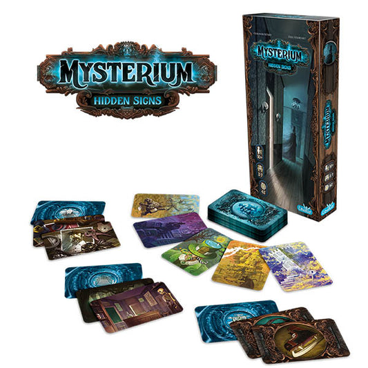 Image of Mysterium: Hidden Signs Expansion game components. This game Libellud is available at indie online boardgames and card games retailer Kaioss Games