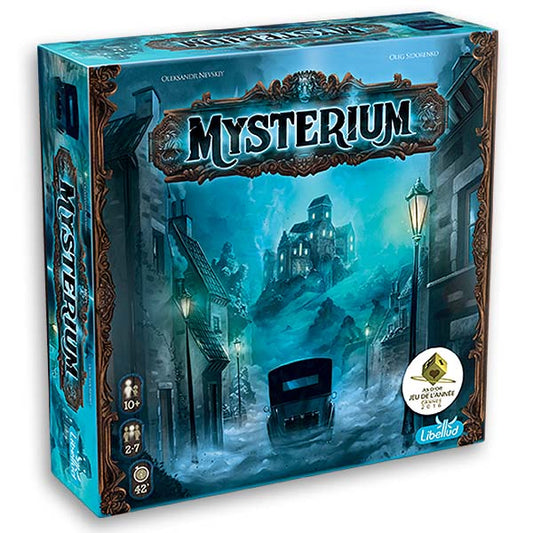 Image of Mysterium box front. This game Libellud is available at indie online boardgames and card games retailer Kaioss Games